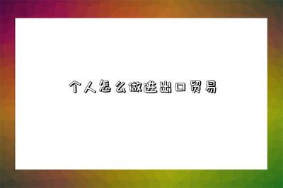 個人如何涉足進出口貿易及運用代理服務指南